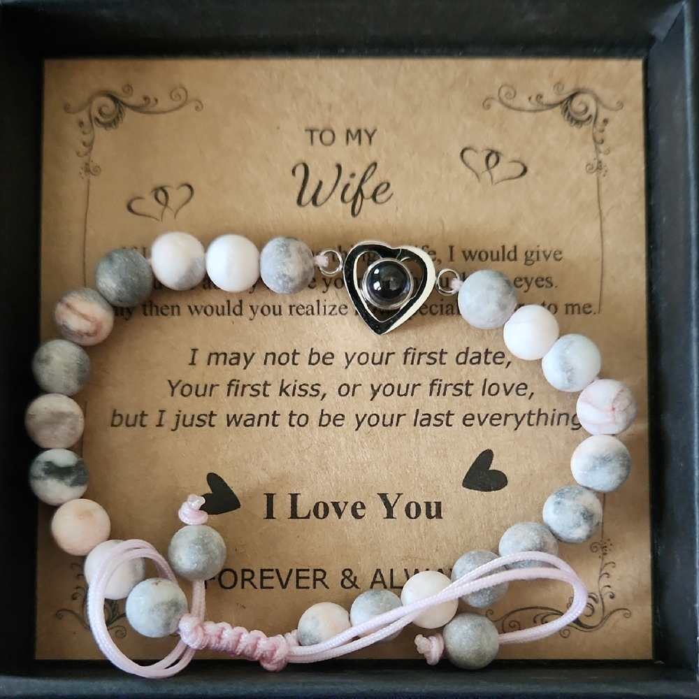 Heart Charm Beaded Bracelet